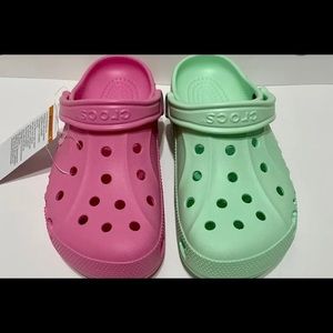 New Crocs Baya Clogs Mint Pink                           Size: 7
